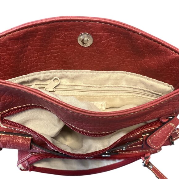Nine West Red Faux Leather Crossbody Wristlet – Convertible Bag with Chain Strap - Picture 7 of 7